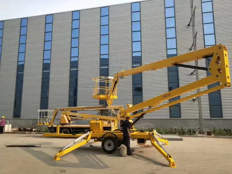 Trailer Mounted Towable Articulated Boom Lift