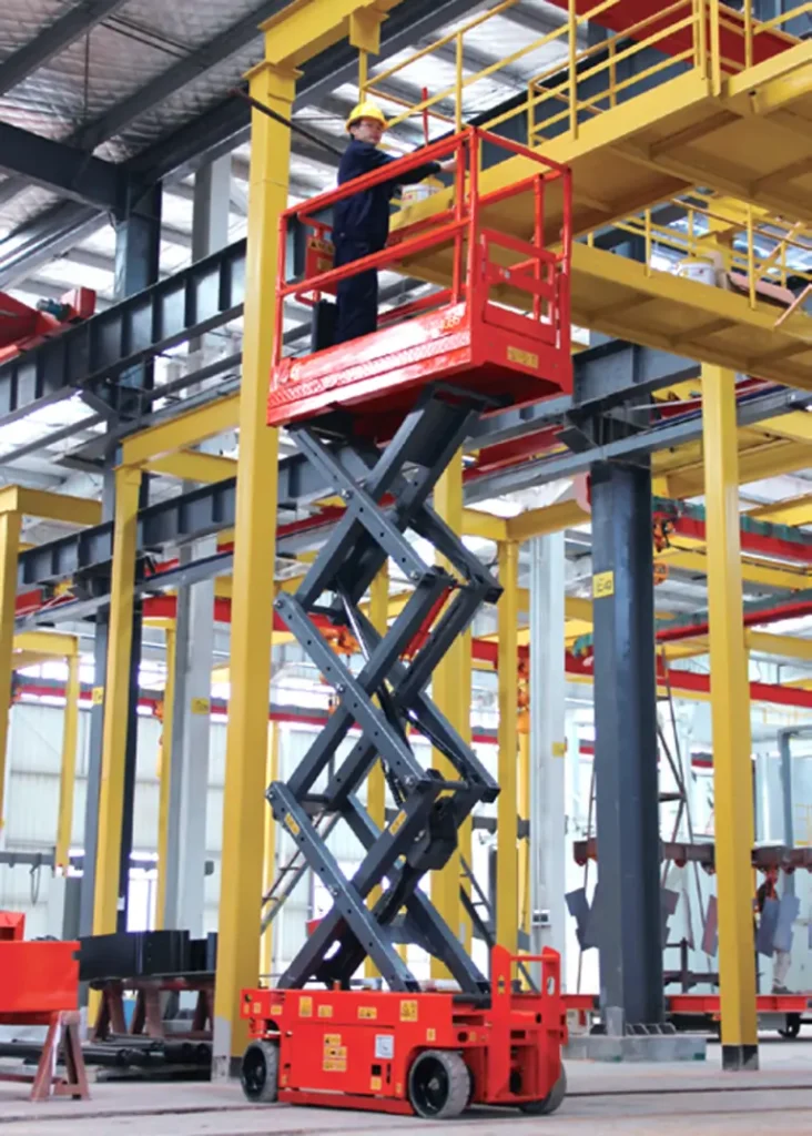 Self-Propelled Scissor Lift for Equipment Installation