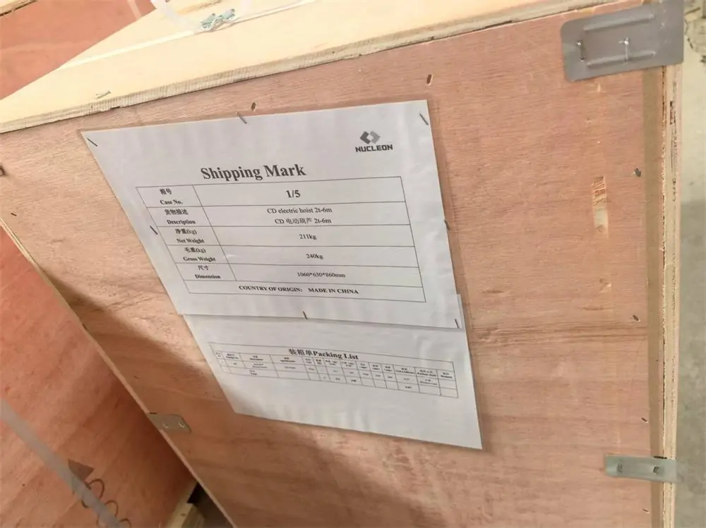 5 Sets Of CD Electric Wire Rope Hoists Shipped To Azerbaijan