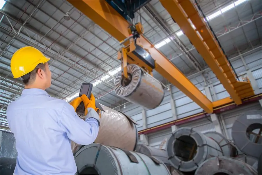Are hard hats required for overhead crane use