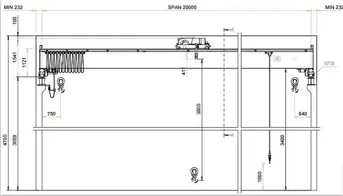 20 Ton Overhead Crane Design