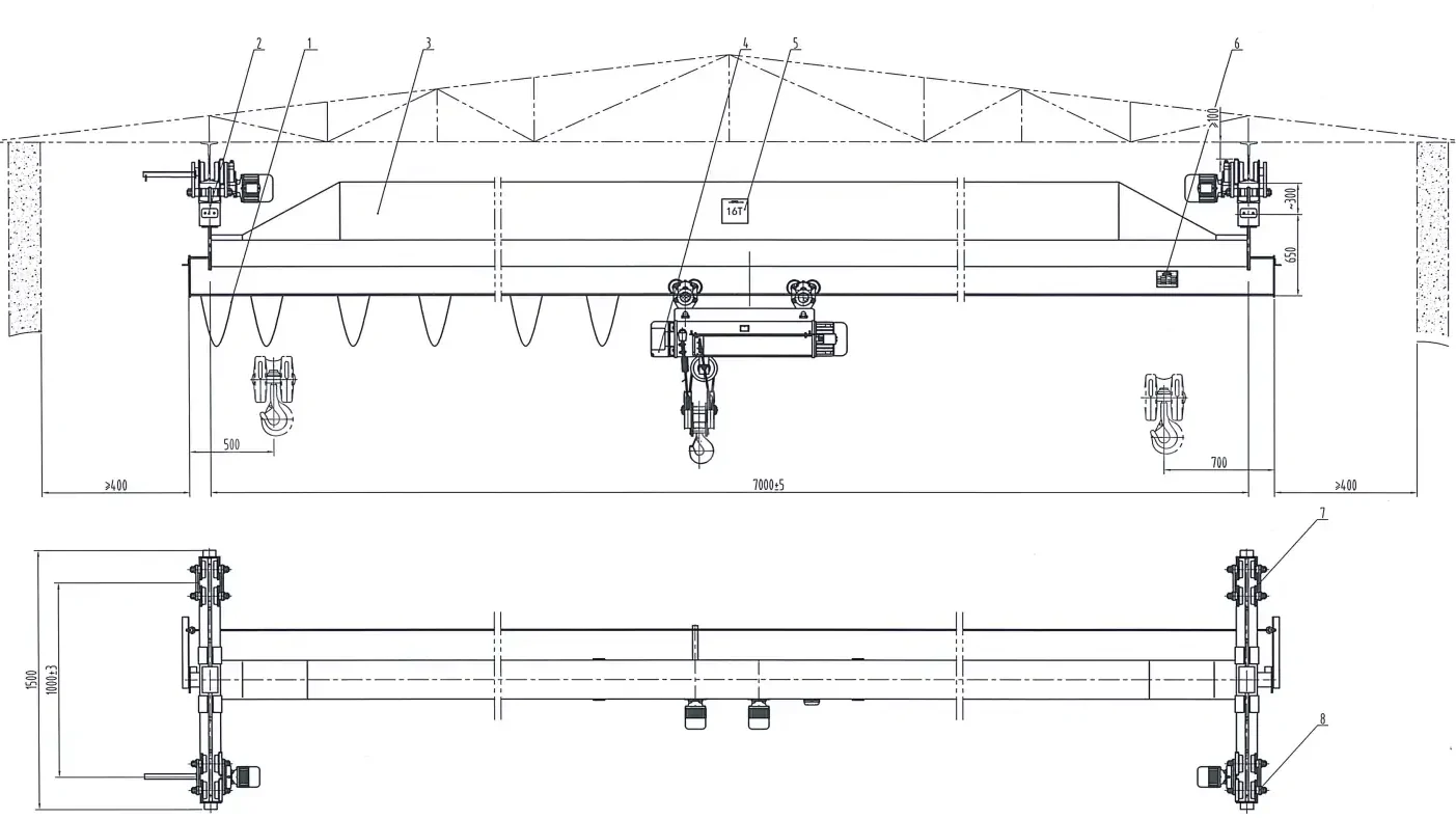 Underslung EOT Crane design