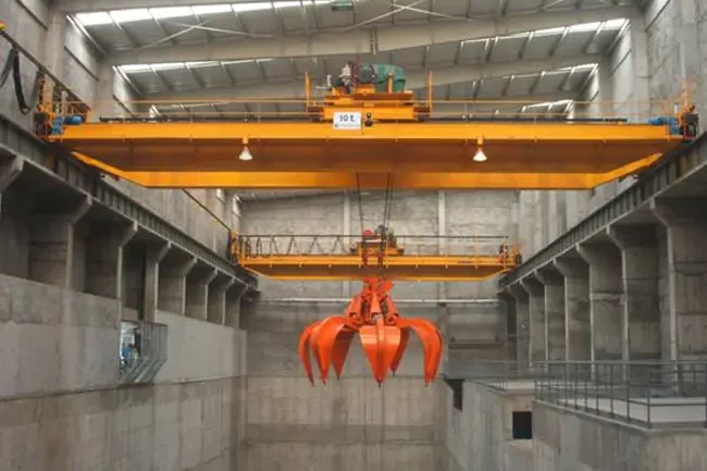 double girder grab bucket eot crane