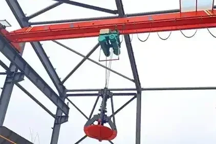 single girder grab bucket crane