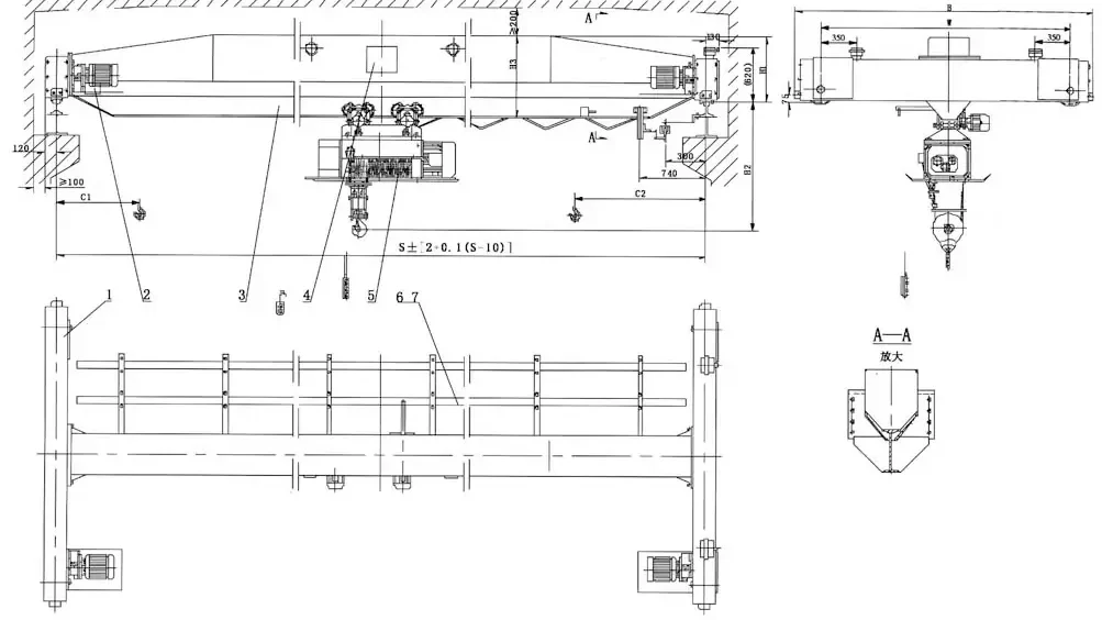 single girder overhead crane design