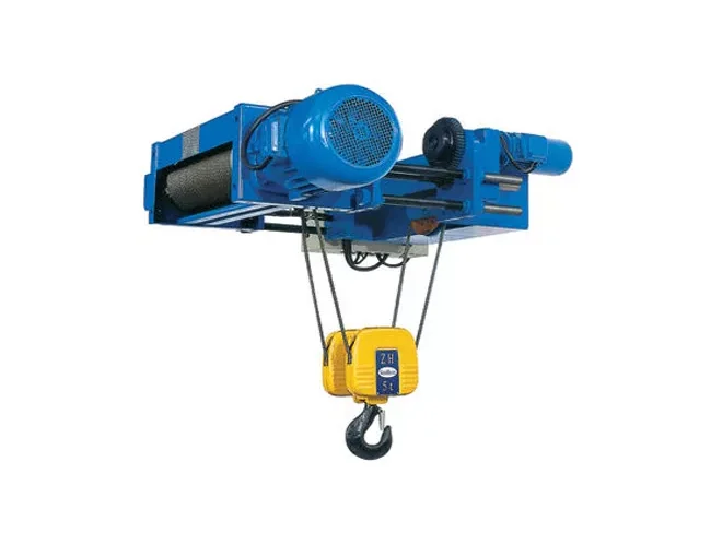 Low headroom electric wire rope hoist