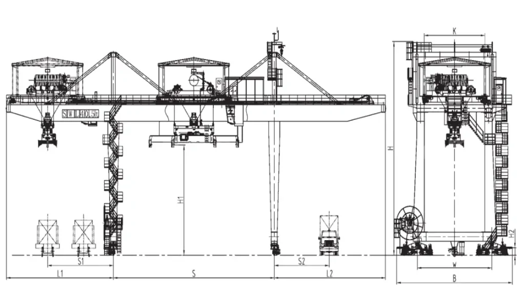 Full Gantry crane design drawing
