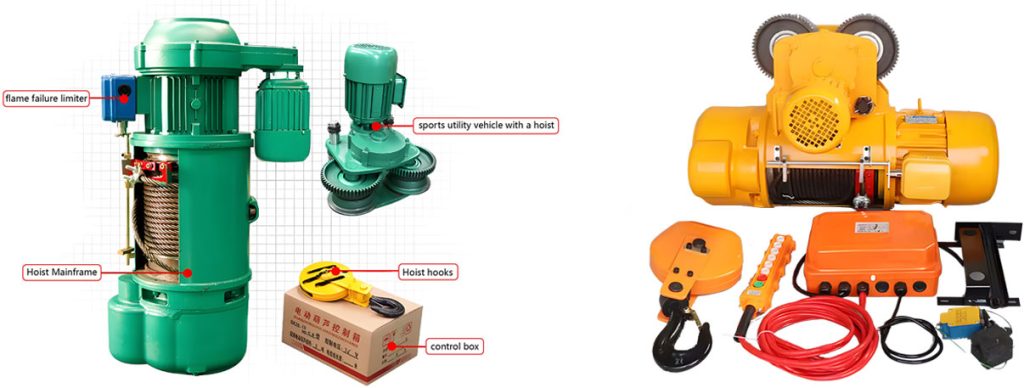 Wire rope electric hoist parts