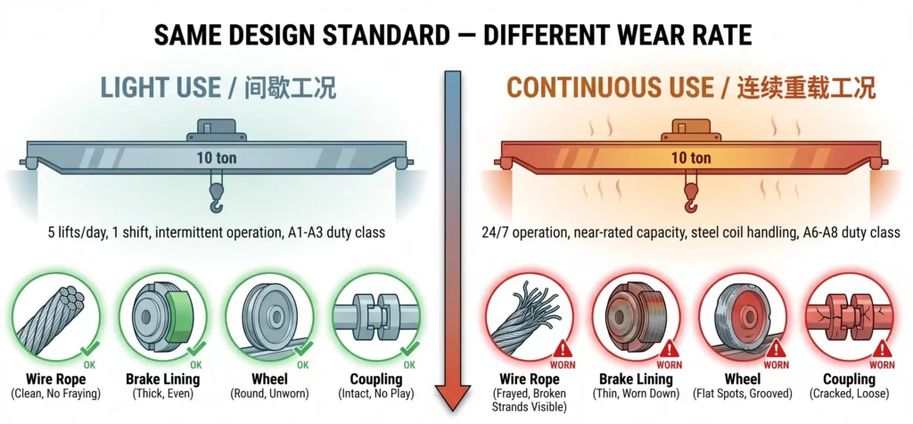 overhead-crane-duty-cycle-wear-comparison-light-vs-continuous-use