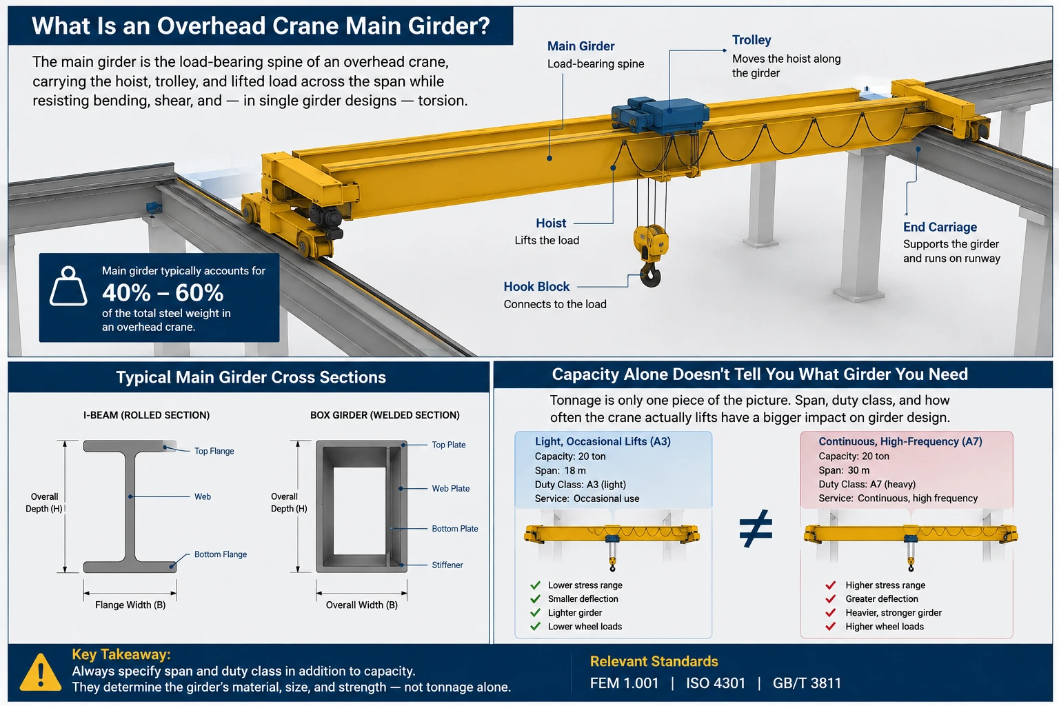 overhead-crane-main-girder-diagram-showing-I-beam-and-box-girder-cross-sections