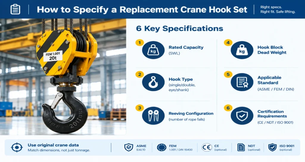 FEM-standard-European-crane-hook-set-for-sale