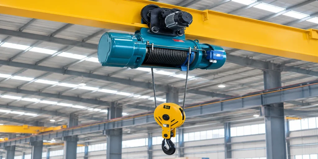 electric-wire-rope-hoist-mounted-on-crane-end-truck