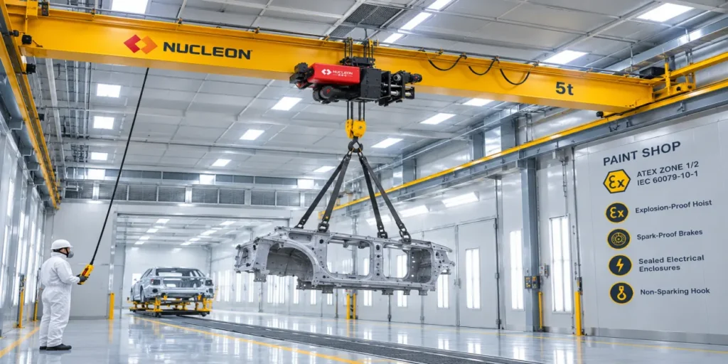 explosion-proof-overhead-crane-automotive-paint-shop
