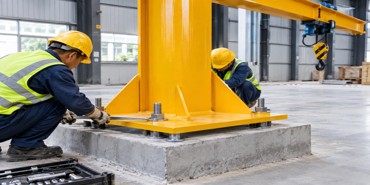 floor-mounted-jib-crane-foundation-installation