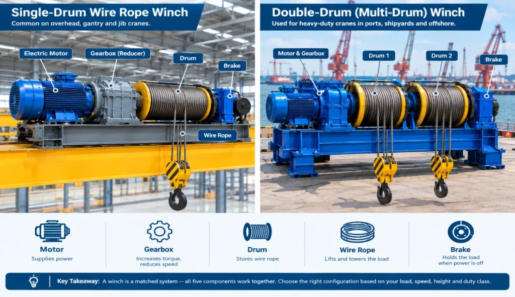 single-drum-vs-double-drum-crane-winch