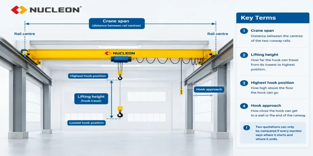 overhead-crane-span-and-lifting-height-diagram-showing-rail-centre-distance-and-hook-travel